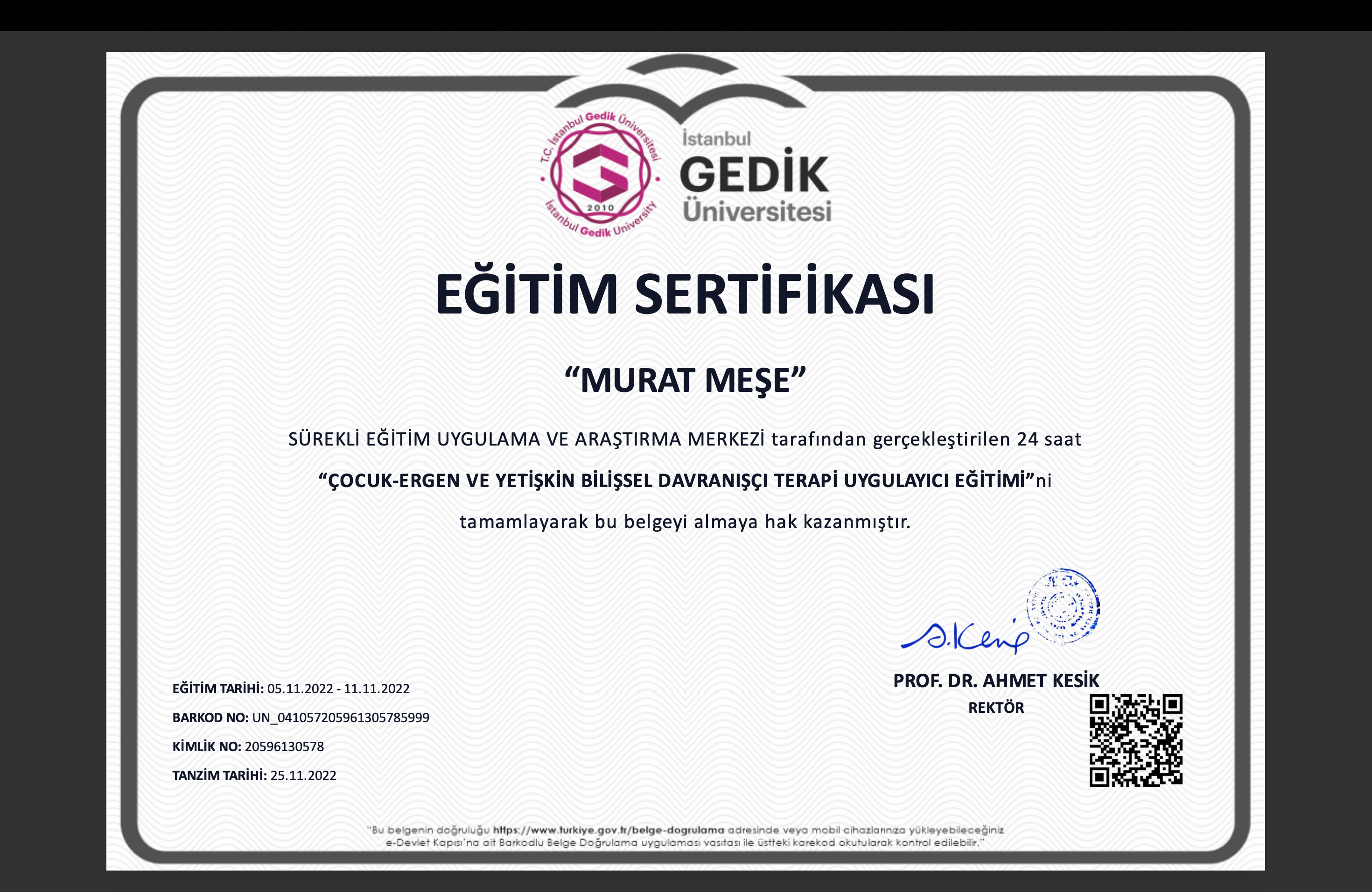 Bilişsel Davranışçı Terapi